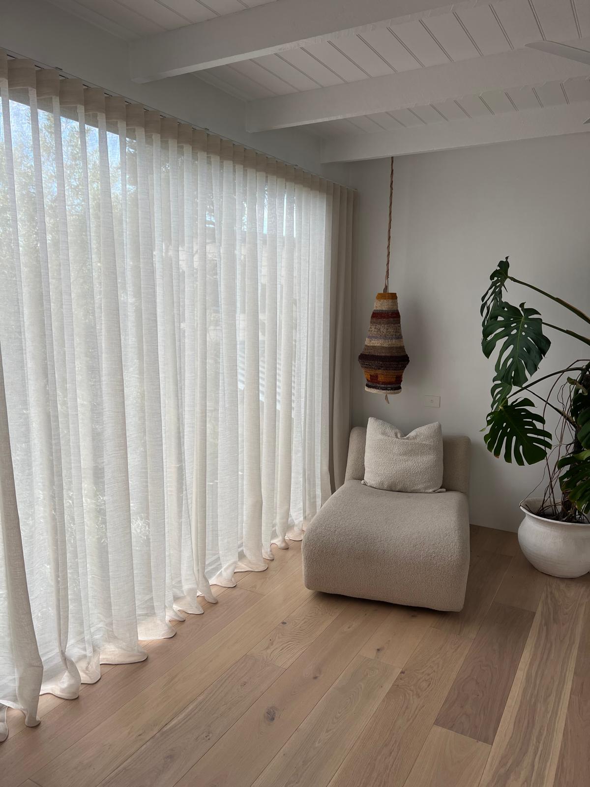 sheer curtains in home